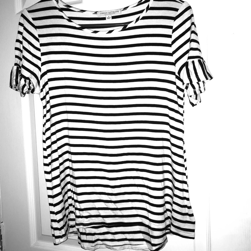 Flared Short Sleeve Top
